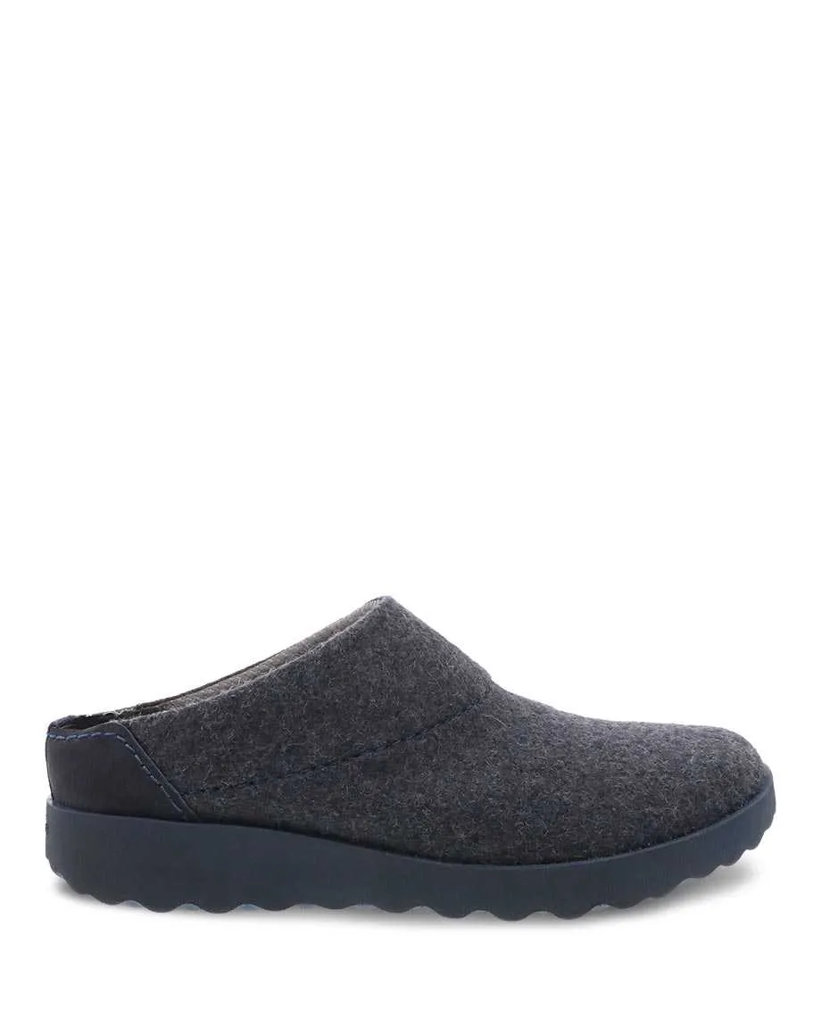 Dansko Womens Lucie Wool Clog- Charcoal Wool