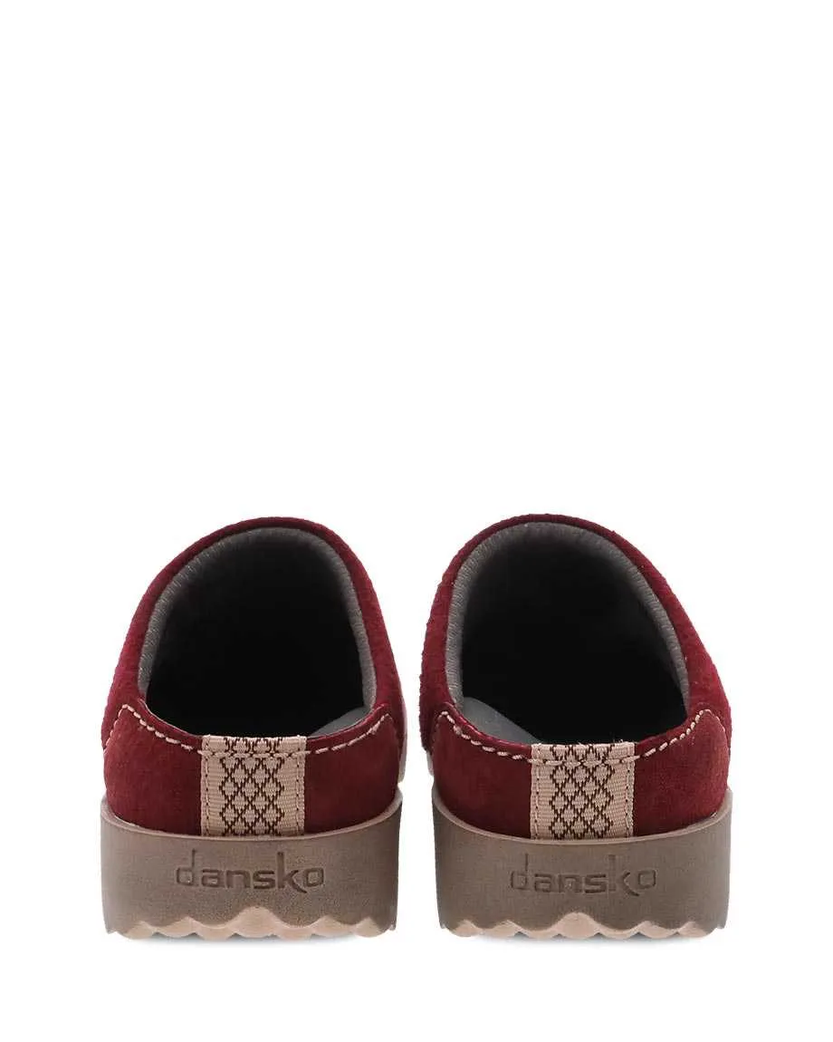 Dansko Womens Lucie Wool Clog- Cranberry Wool