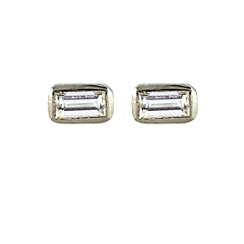 Diamond Baguette Stud Earrings