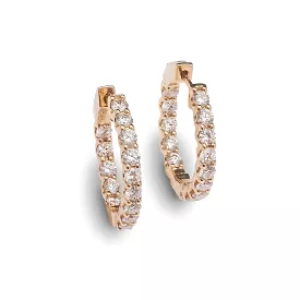 Diamond Inside-Outside Hoop Earrings