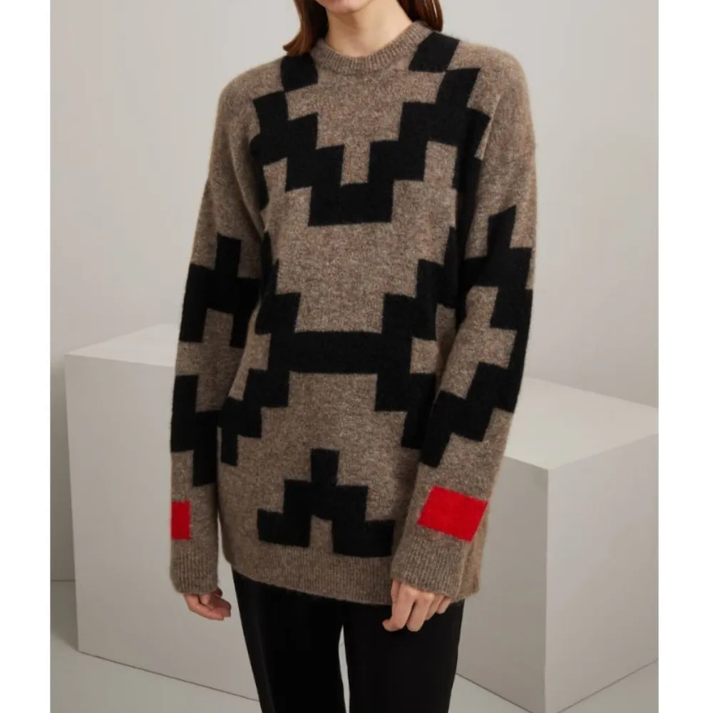 Diffusione Tessile  |Crew Neck Casual Style Wool Blended Fabrics Street Style