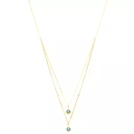 Double Star Crystal Layered Necklace