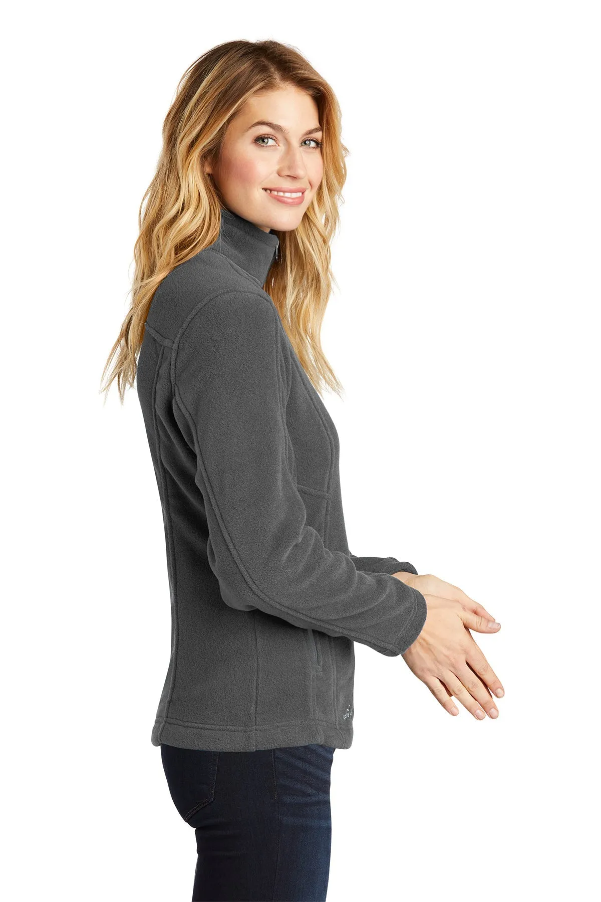 Eddie Bauer Ladies Customized Full-Zip Fleece Jackets, Grey Steel