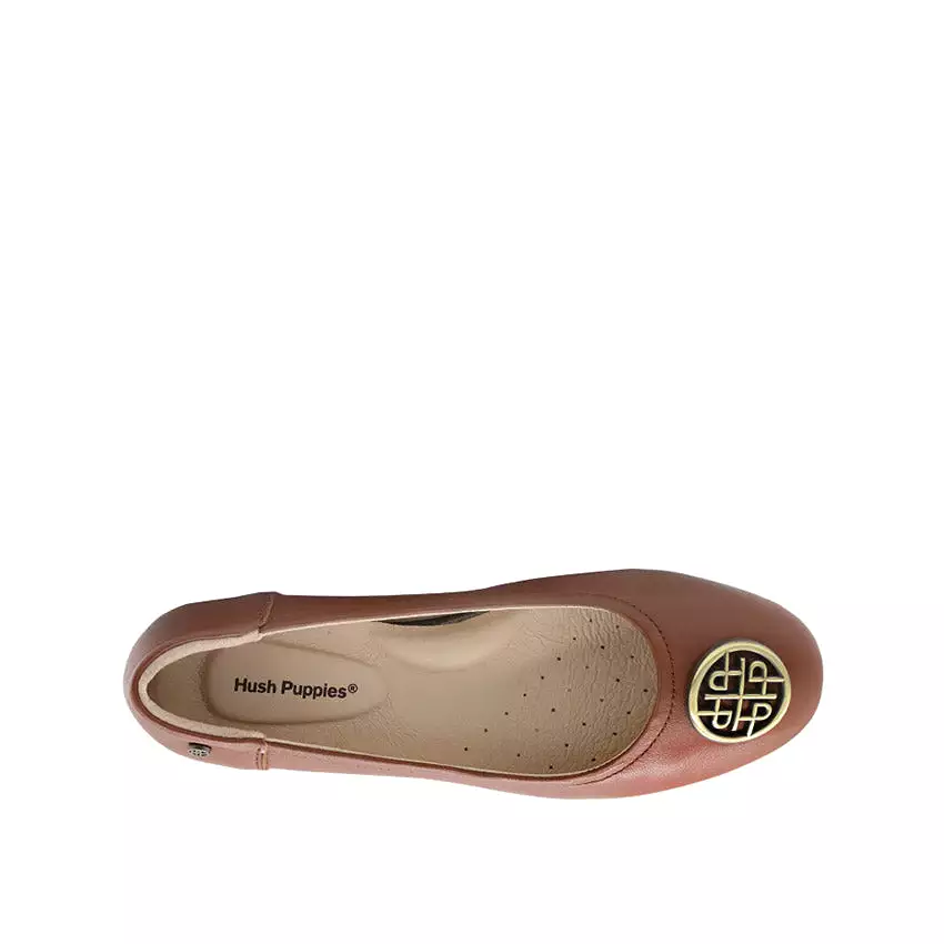 Eden Medallion Women's Shoes - Tan Leather