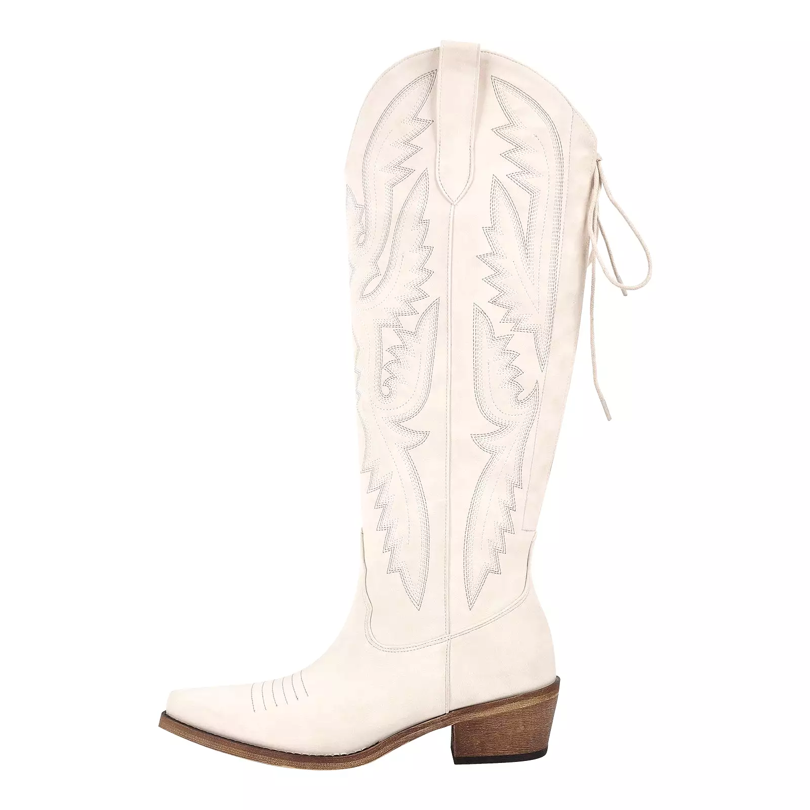 Embroidery Knee High Western Boots