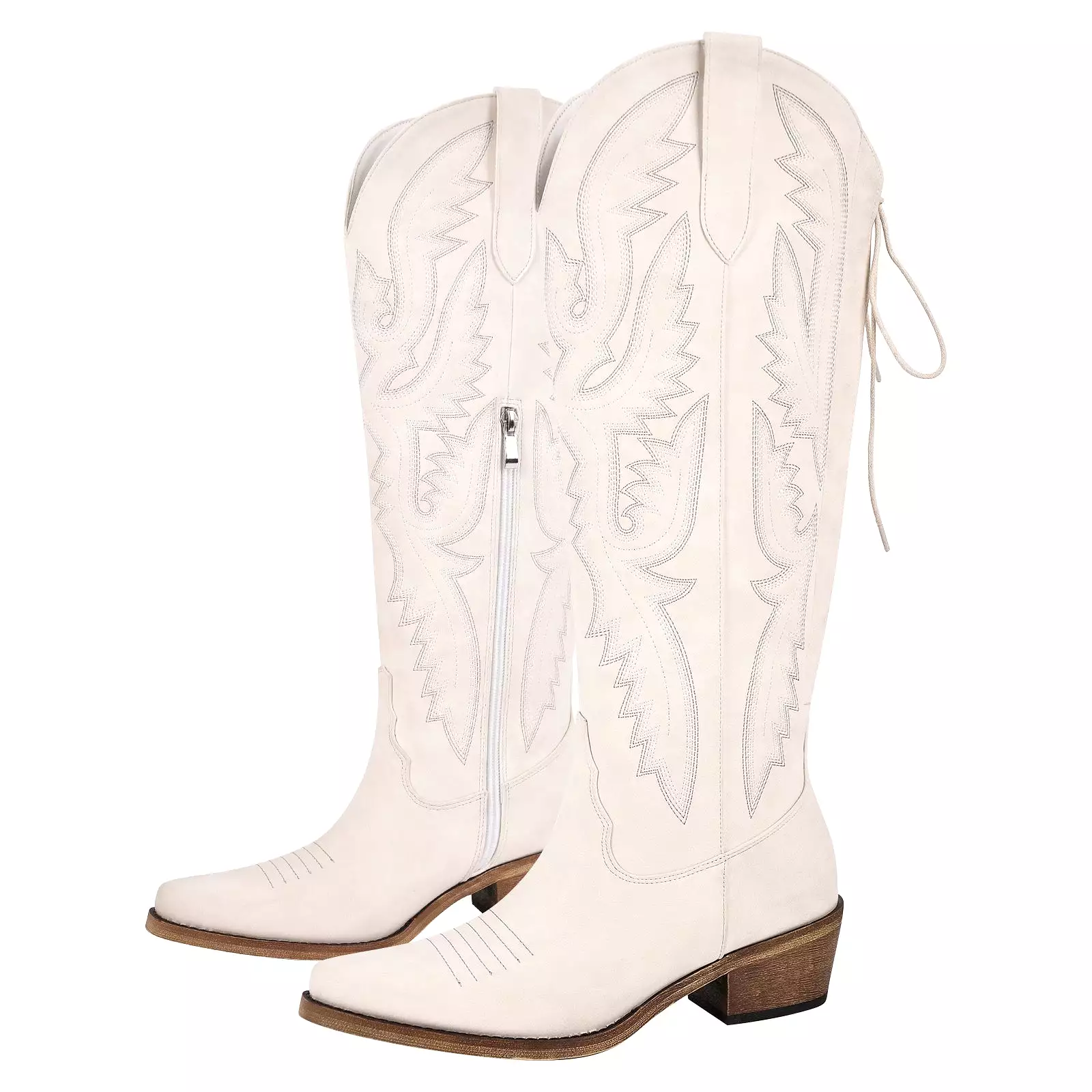 Embroidery Knee High Western Boots