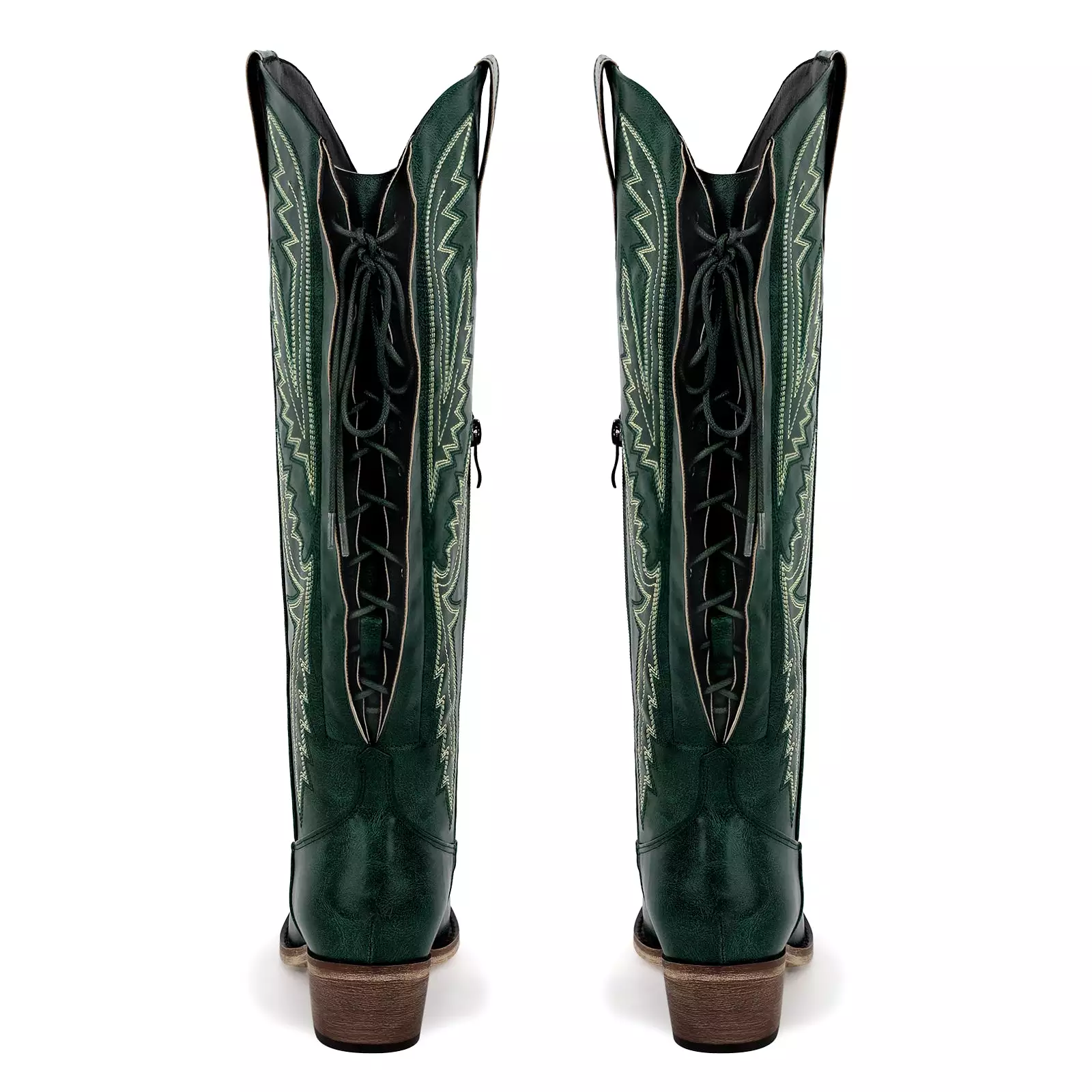 Embroidery Knee High Western Boots