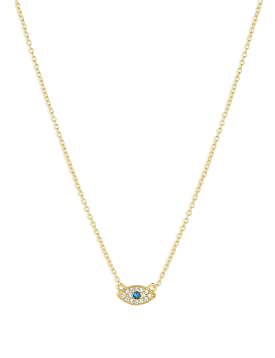 Evil Eye Necklace, Gold Plated