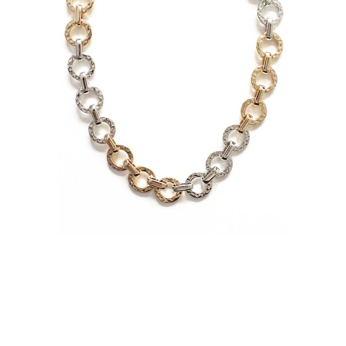 Fashion Metal Two Tone Necklace