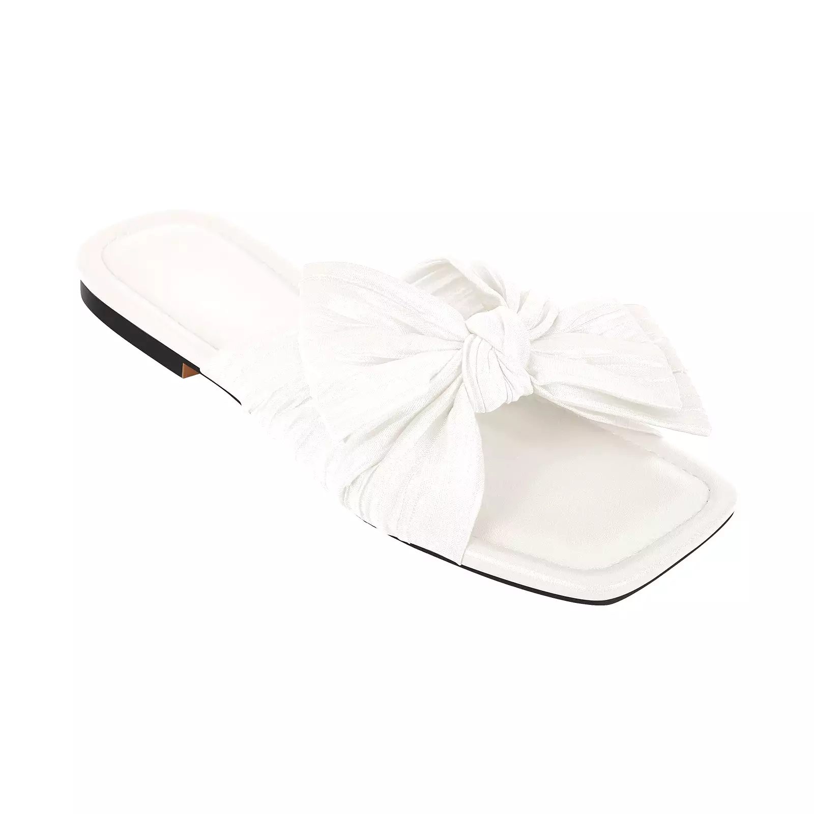 Flat Slip On Sliders Bow Sandals Flats