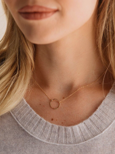 Floating Shape Necklace - Circle