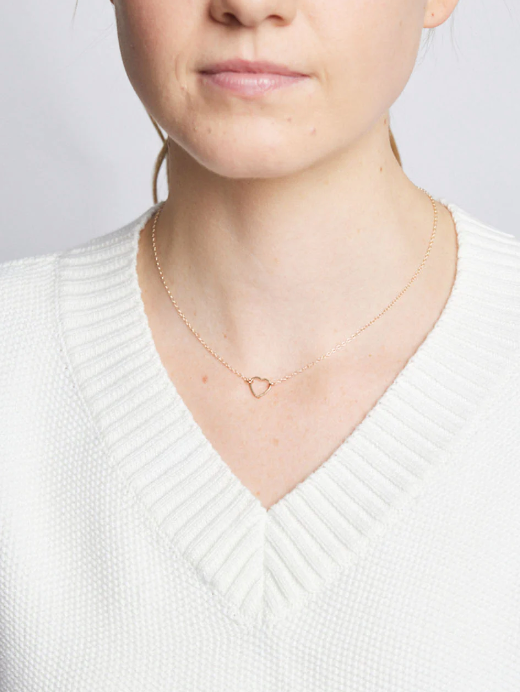 Floating Shape Necklace - Heart