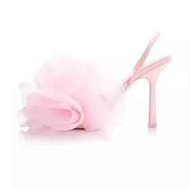 Flower Peep Toe Stiletto Strap Sandals