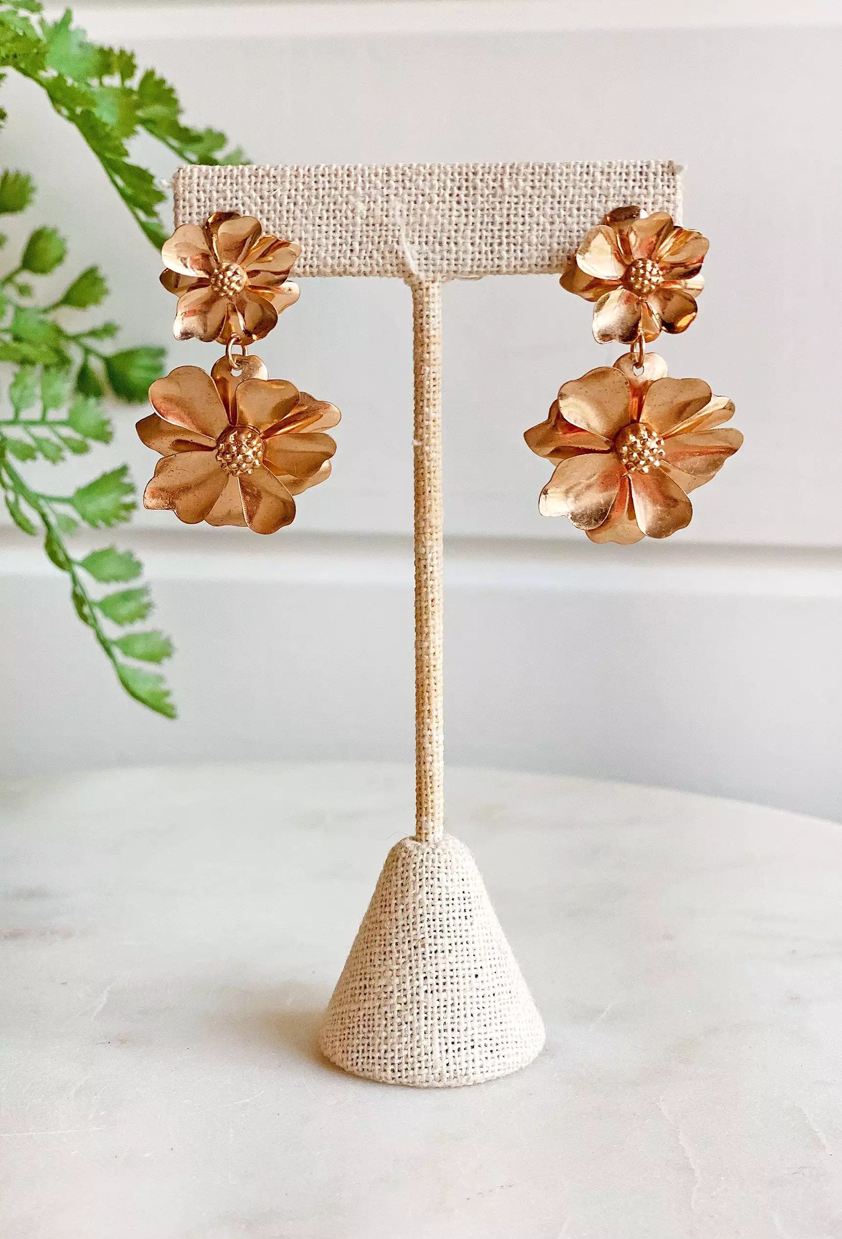 Garden Blooms Earrings in Gold