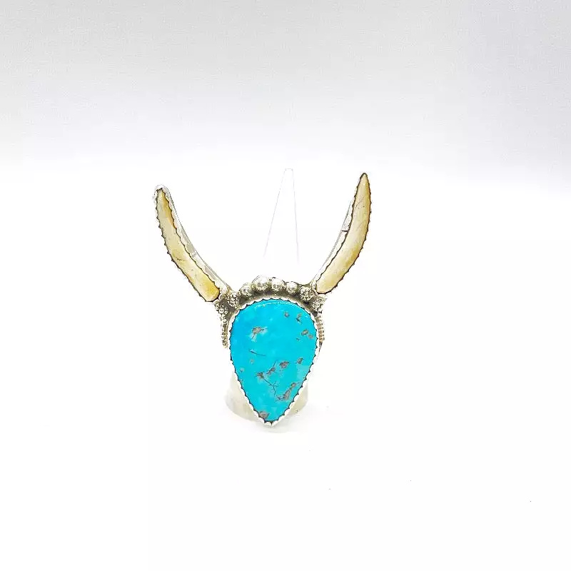 Genuine Turquoise Longhorn Ring