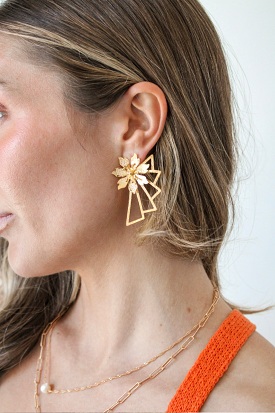 Gilded Bloom Stud Earring