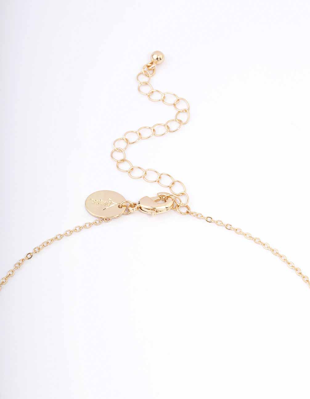 Gold & Green Mushroom Pendant Necklace