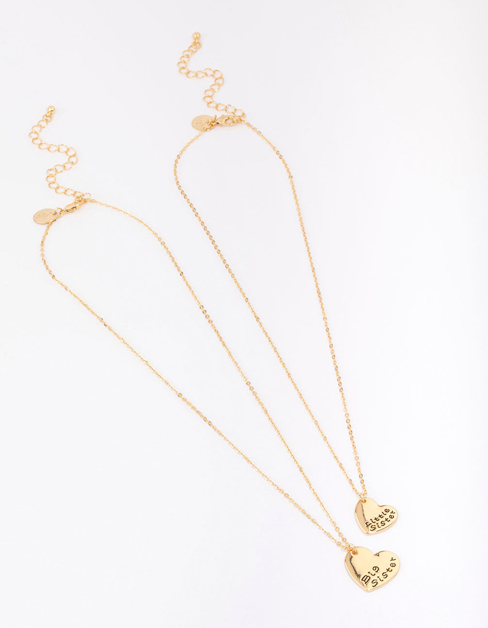 Gold Big Sister & Little Sister Necklace Pack