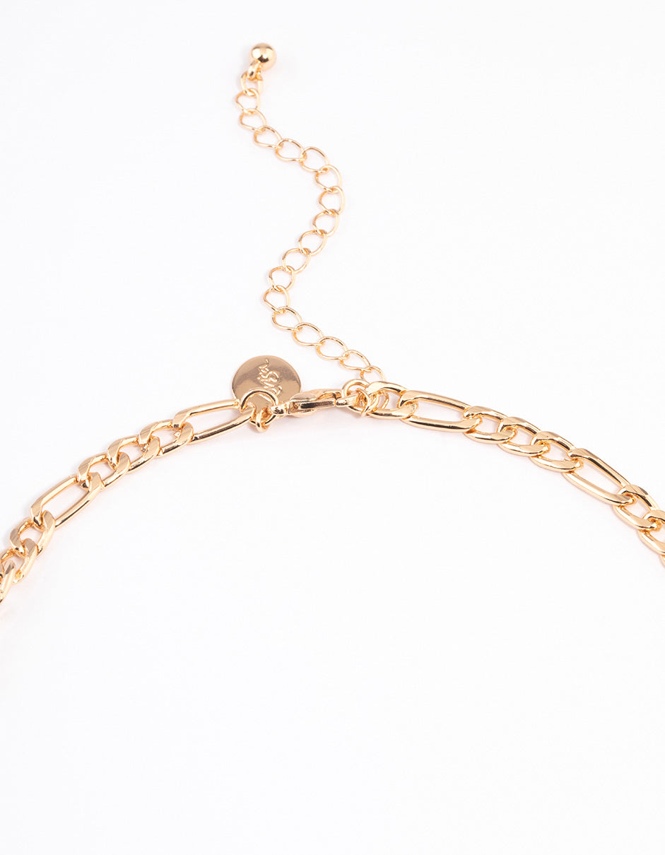 Gold Classic Figaro Chain Necklace