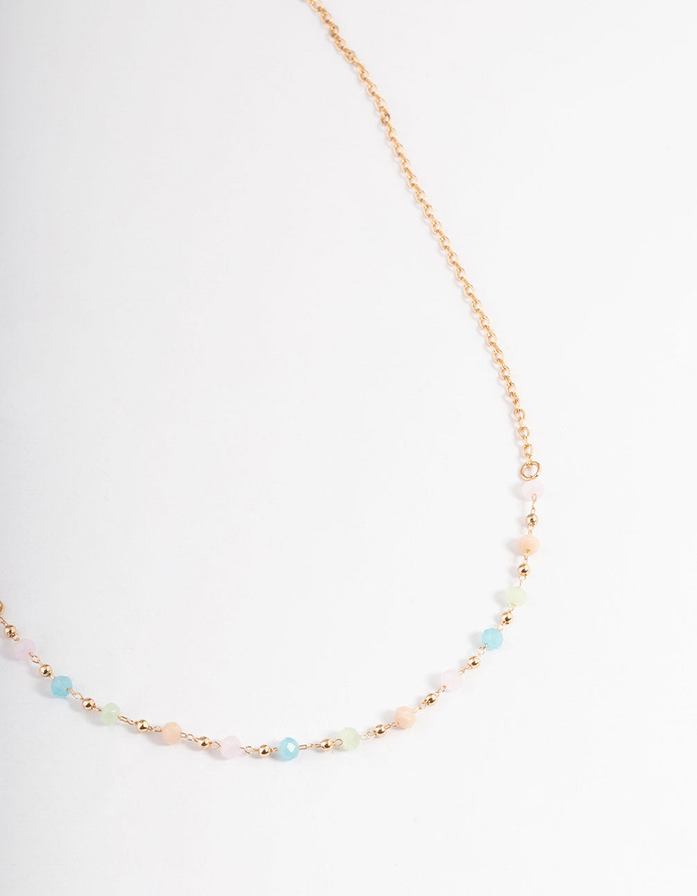 Gold Dainty Bead Necklace