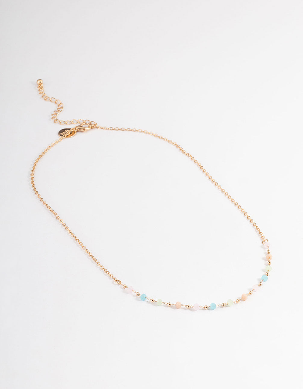 Gold Dainty Bead Necklace