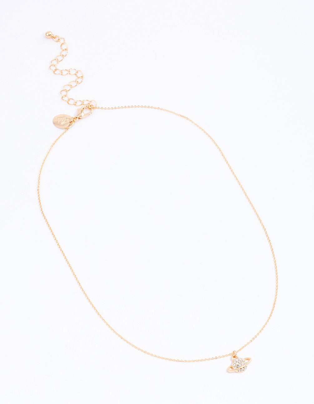 Gold Dainty Planet Pendant Necklace