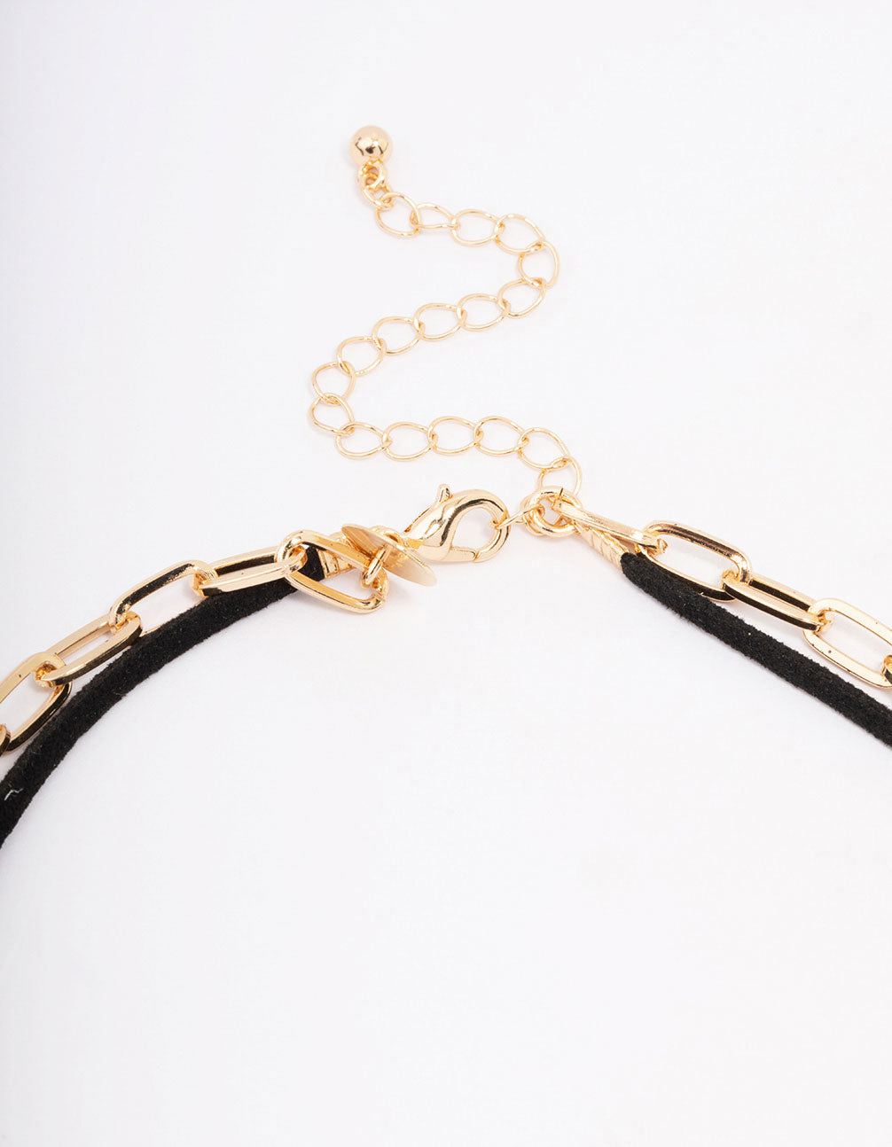 Gold Heart Sun Cord Layered Necklace