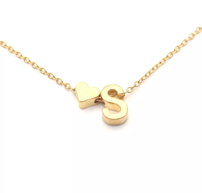 Gold Initial Birthstone Personalised Necklace S 291331