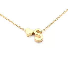 Gold Initial Birthstone Personalised Necklace S 291331