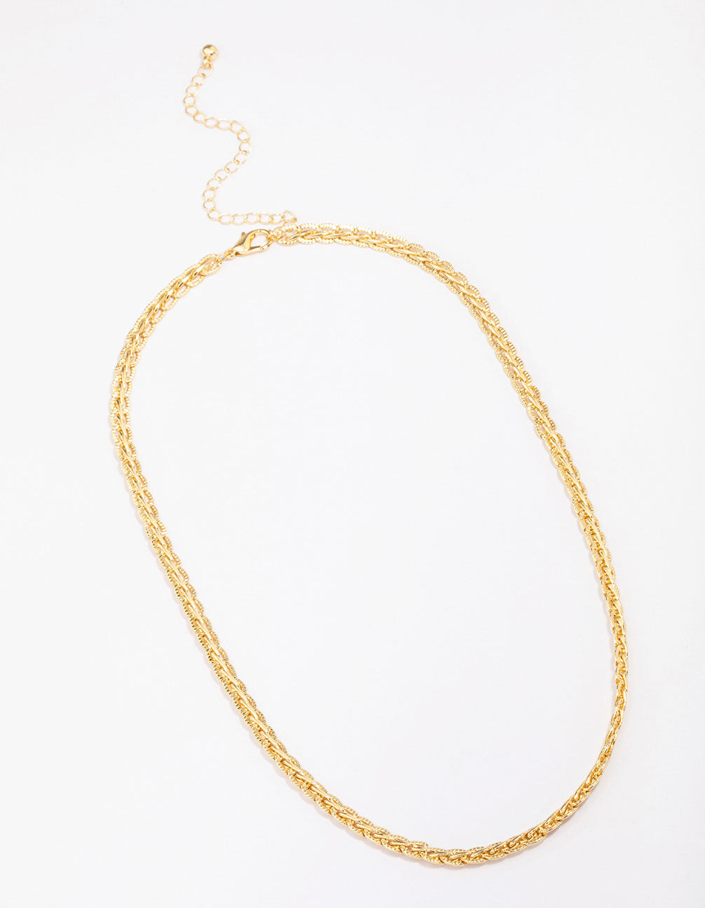 Gold Plated Braided Chain Necklace