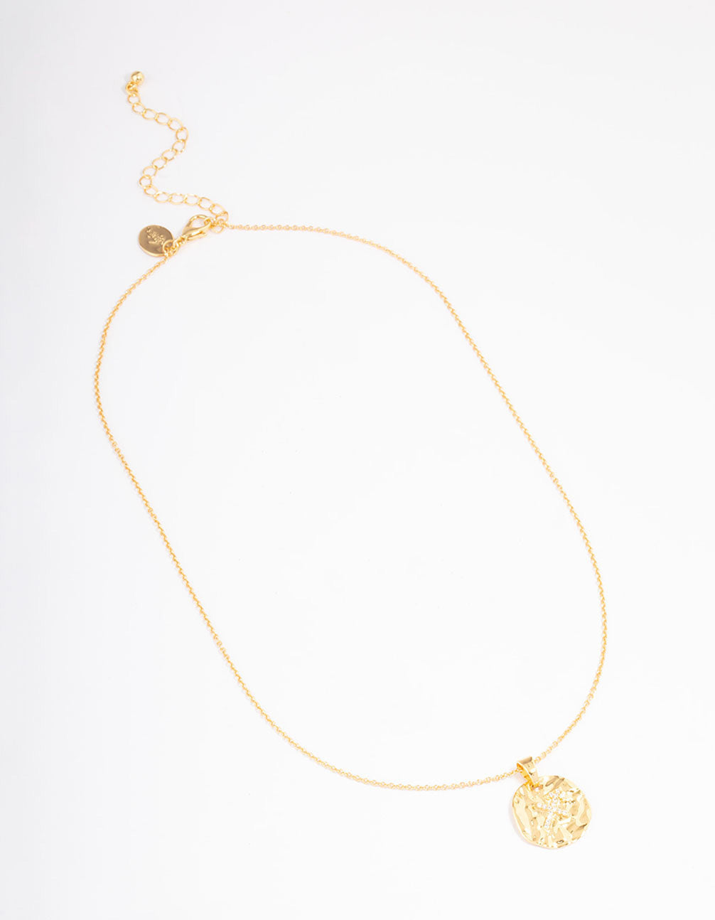 Gold Plated Sagittarius Coin Pendant Necklace