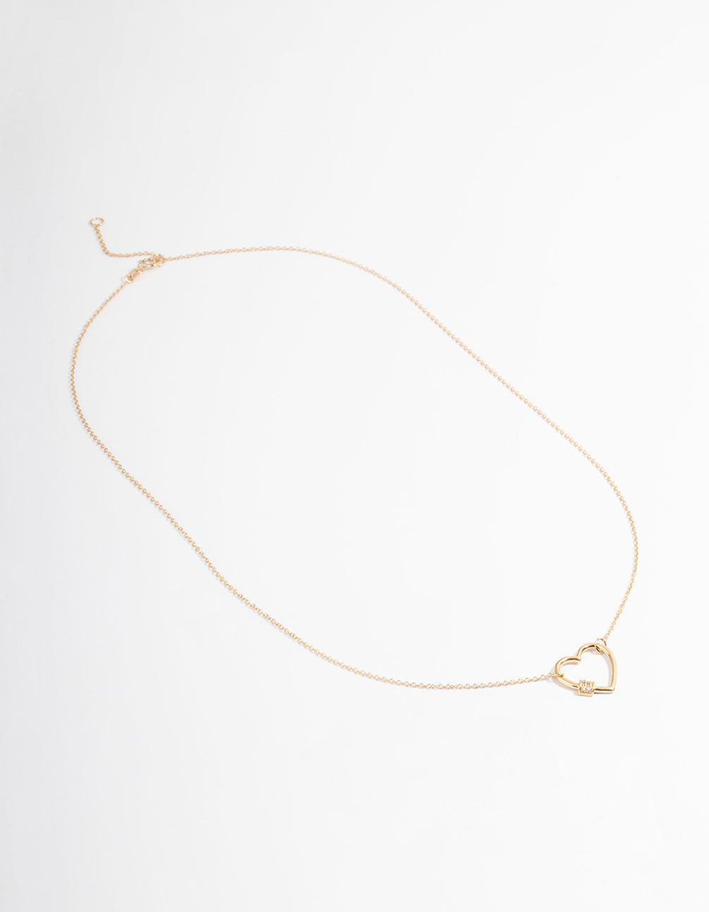 Gold Plated Sterling Silver Heart Pendant Necklace