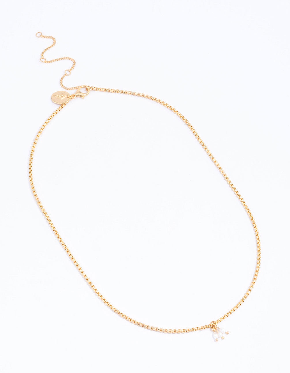 Gold Plated Triple Freshwater Pearl Dainty Necklace