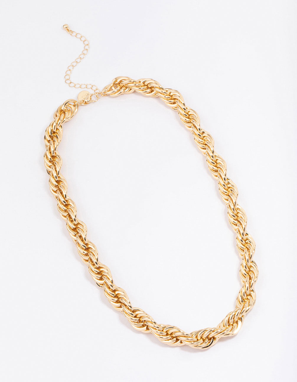 Gold Spiral Thick Chain Necklace