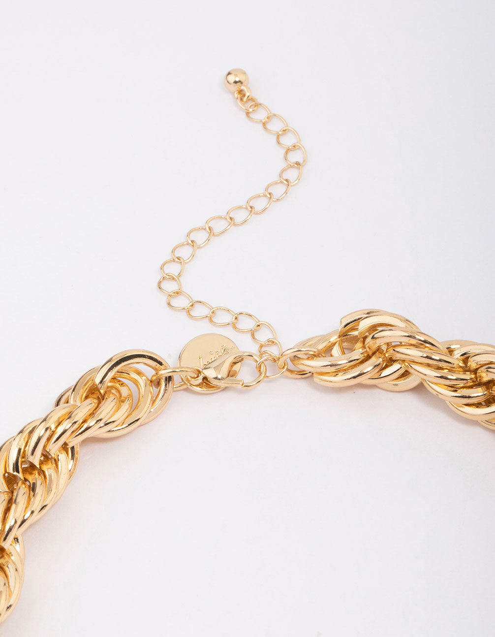 Gold Spiral Thick Chain Necklace