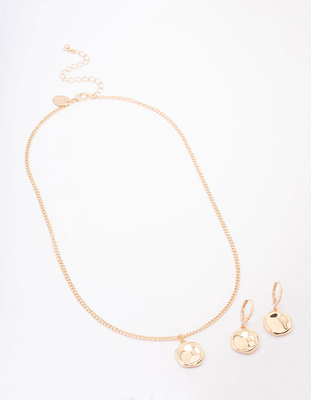 Gold Textured Coin Jewellery Set