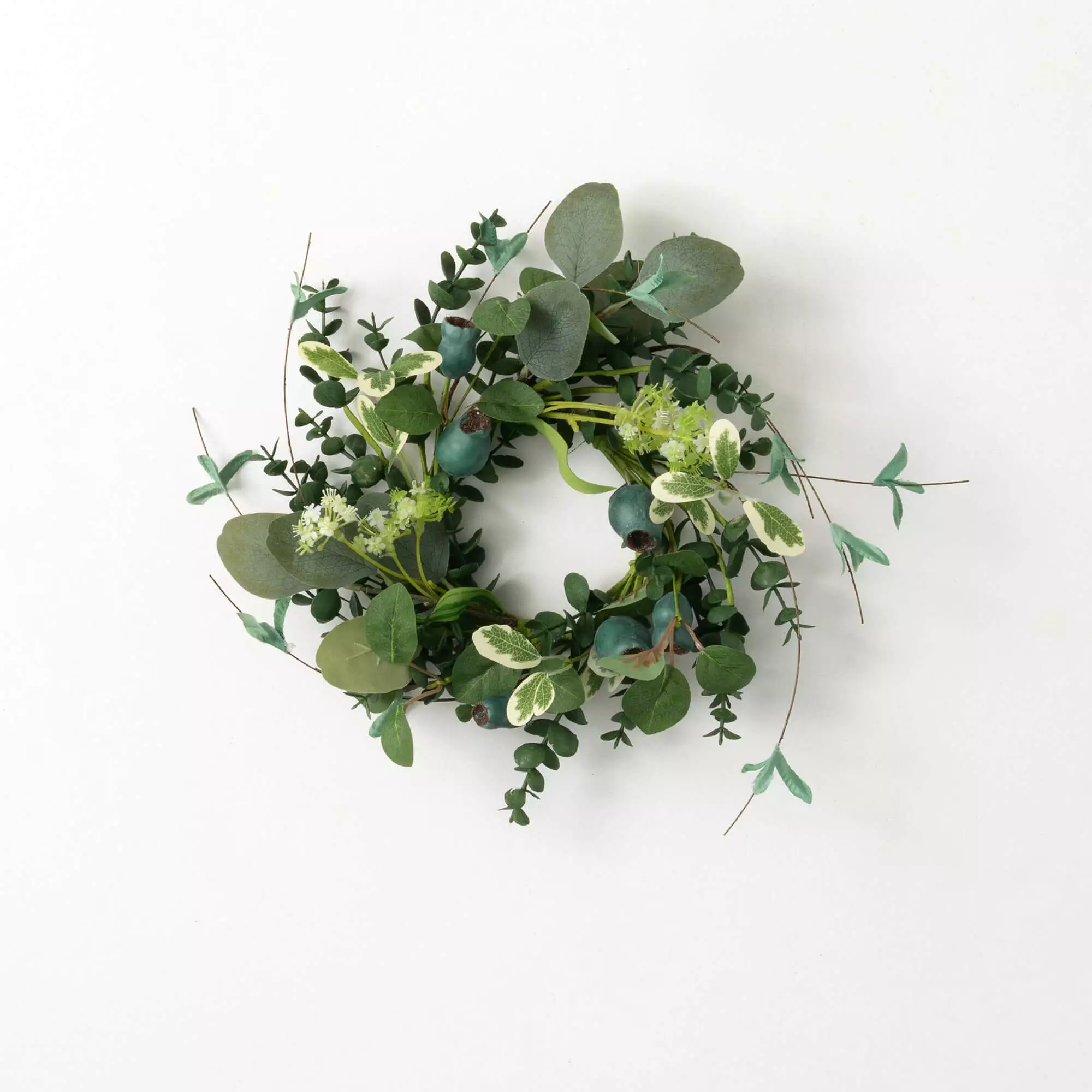 Green Pod Foliage Mini Wreath