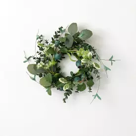 Green Pod Foliage Mini Wreath