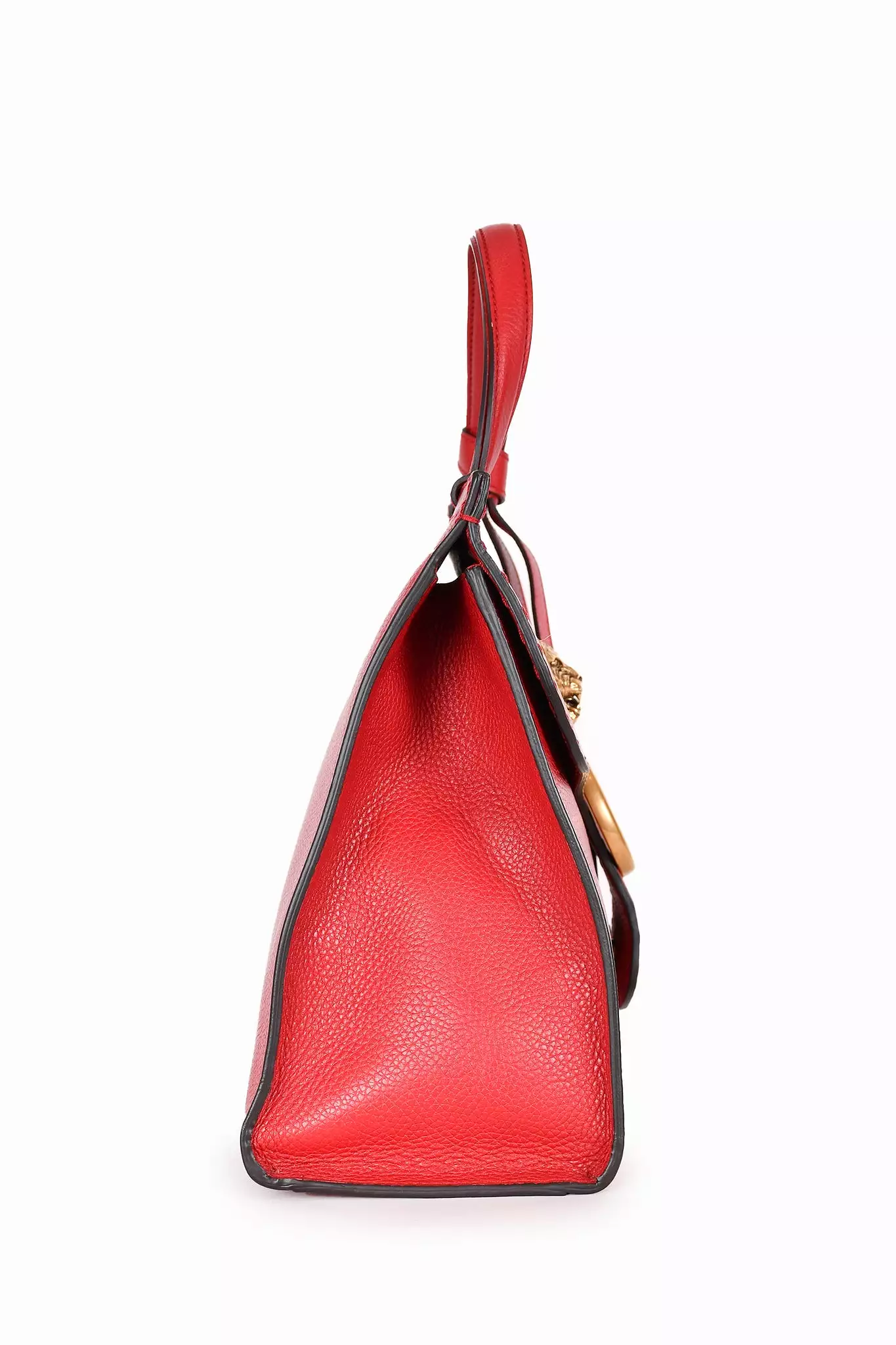 Gucci Red 'GG' Marmont Animalier Top Handle Bag