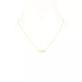 Happy Message Dainty Metal Necklace