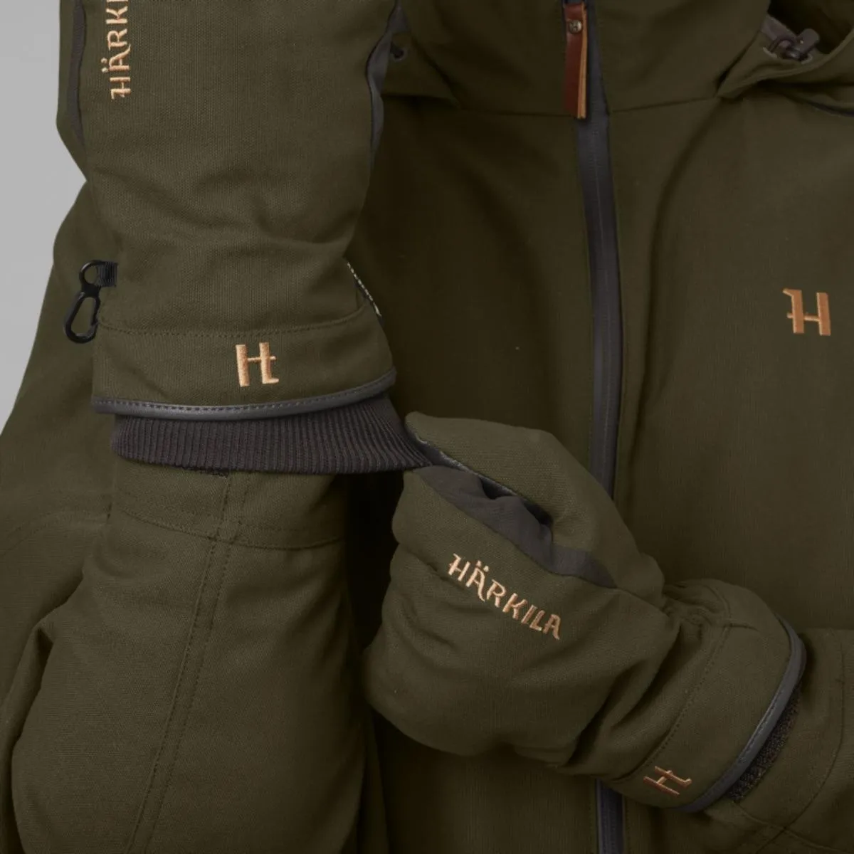 Harkila Pro Hunter GTX gloves Willow green/Shadow brown