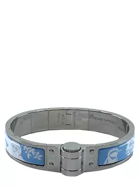 Hermes Tendresse Feline Printed Enamel Bracelet