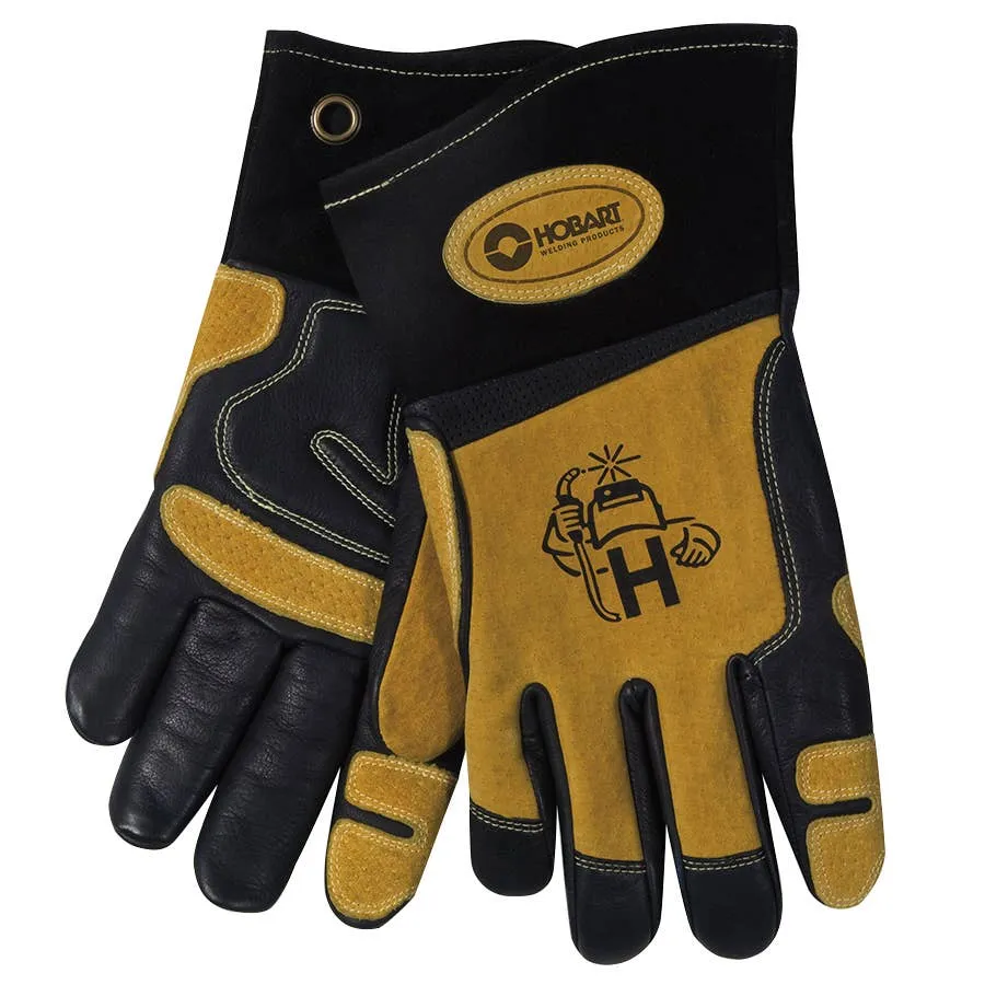 Hobart Ultimate Fit Welding Gloves - Gold/Black