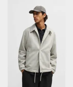 Hugo Regular-fit padded coach jacket in a wool blend