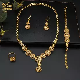 Indian Bridal Jewelry Set Dubai Necklace Earrings For Women