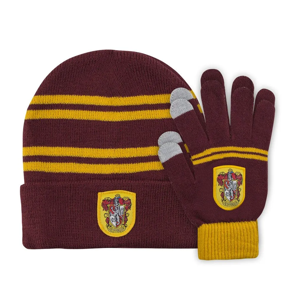 Kids Gryffindor Gloves And Beanie Set