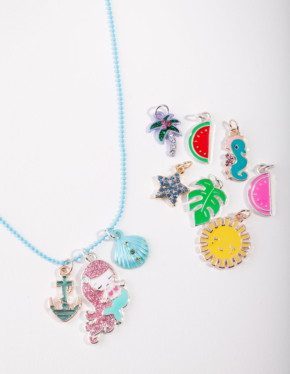 Kids Silver Make Your Own Mermaid Charm Necklace