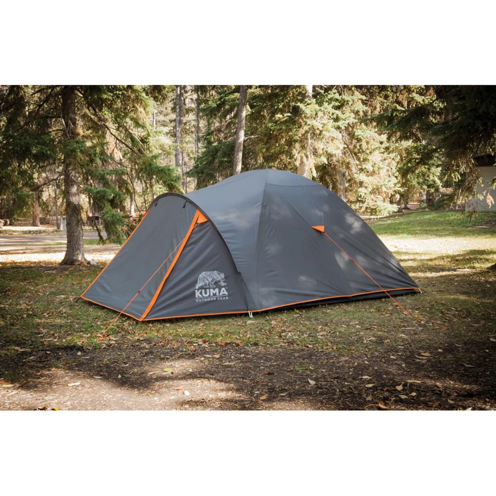 KUMA Outdoor Gear Tekarra 4 Tent - Graphite/Orange