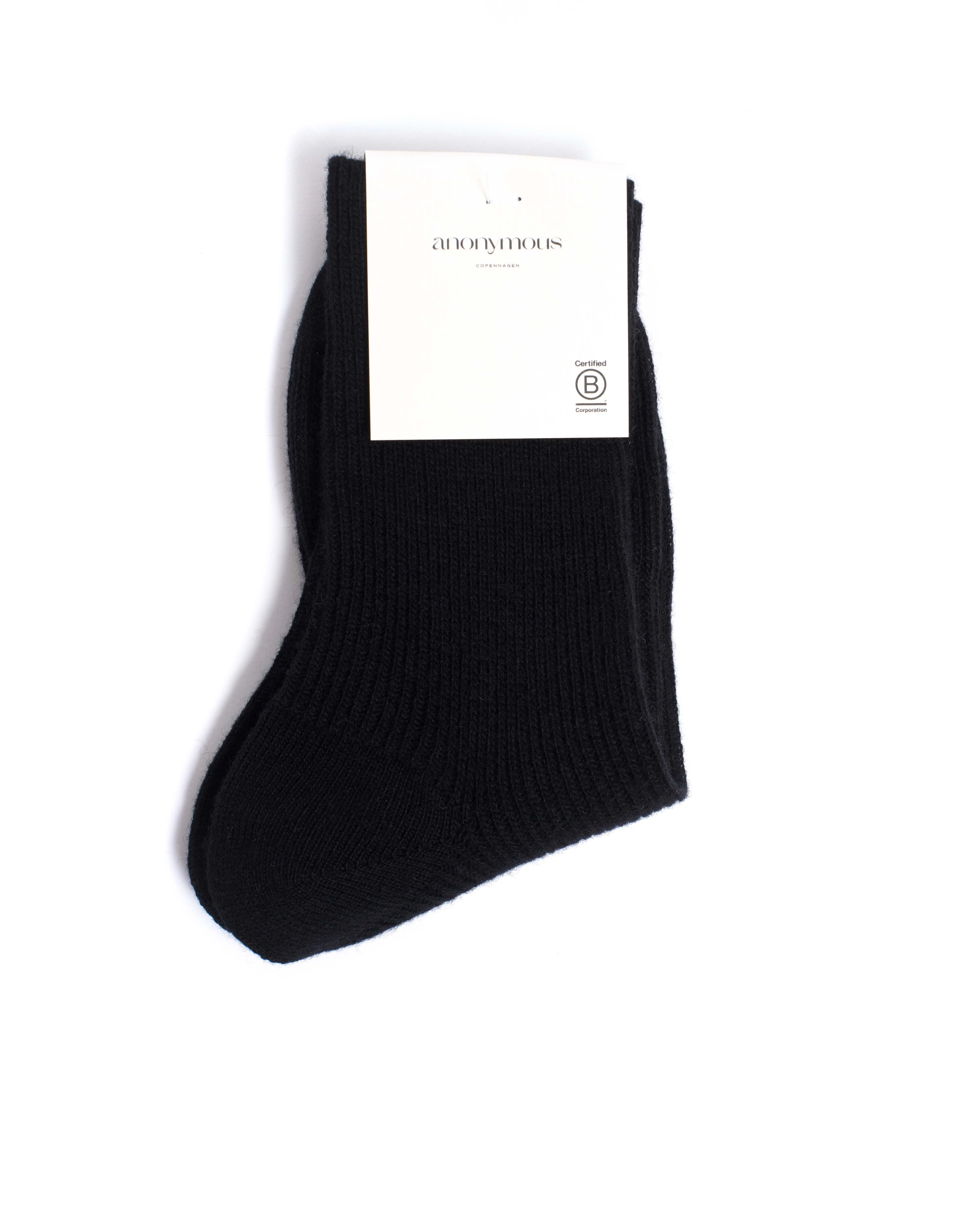 Lanai cashmere socks 70% wool 30% cashmere Black