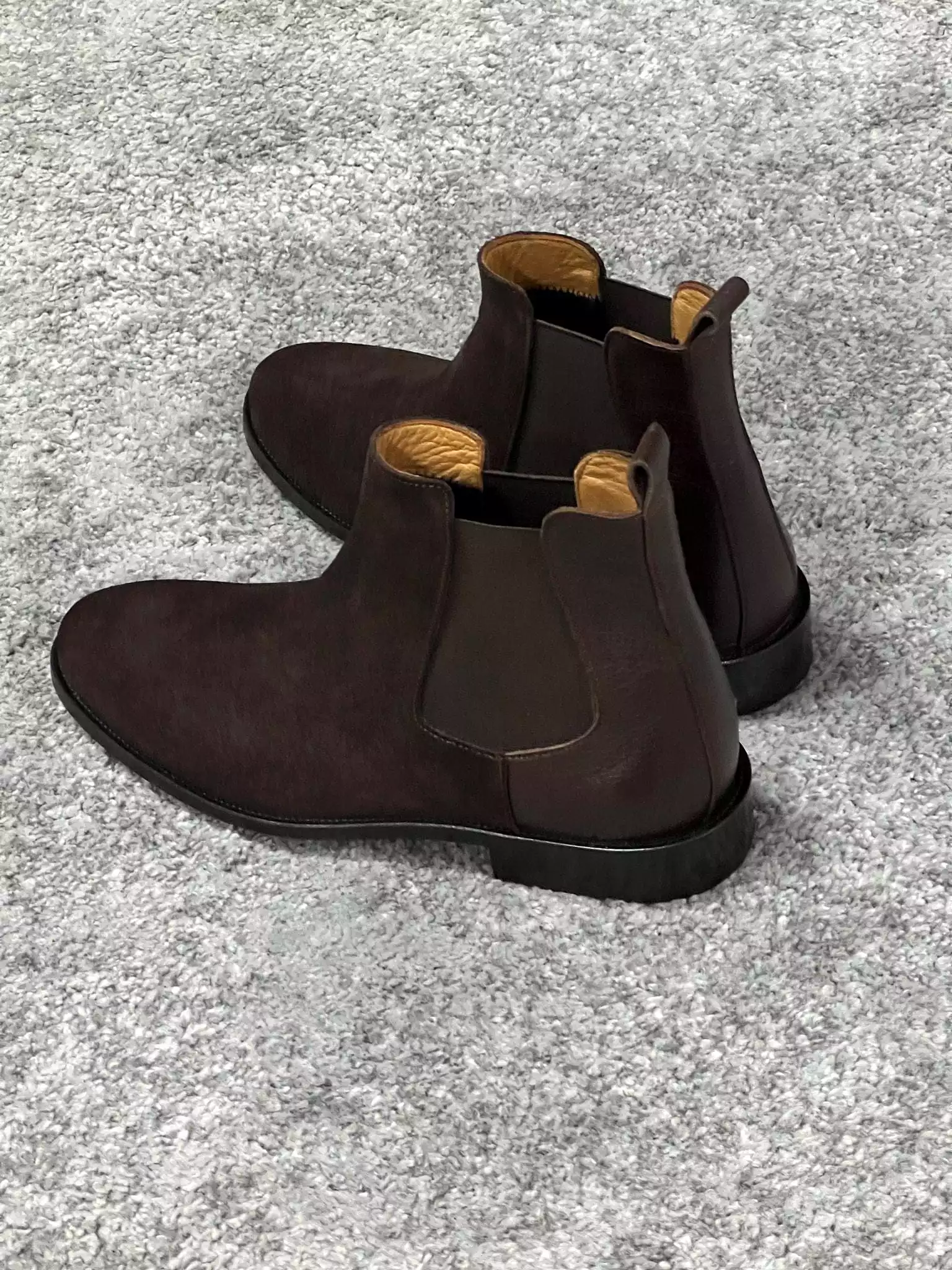 Leather Sole & Suede Brown Boots